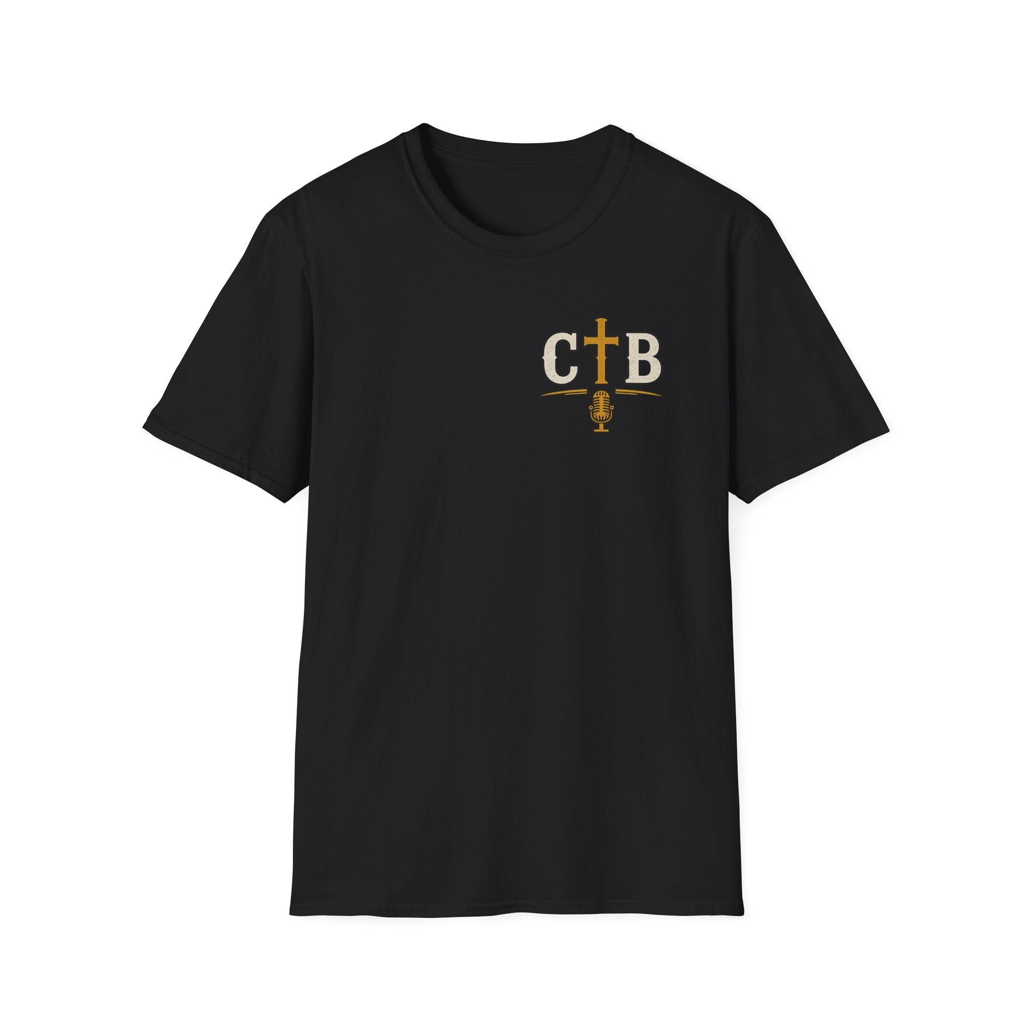 Christian Podcast T‑Shirt — CTB Logo Tee with Cross & Microphone