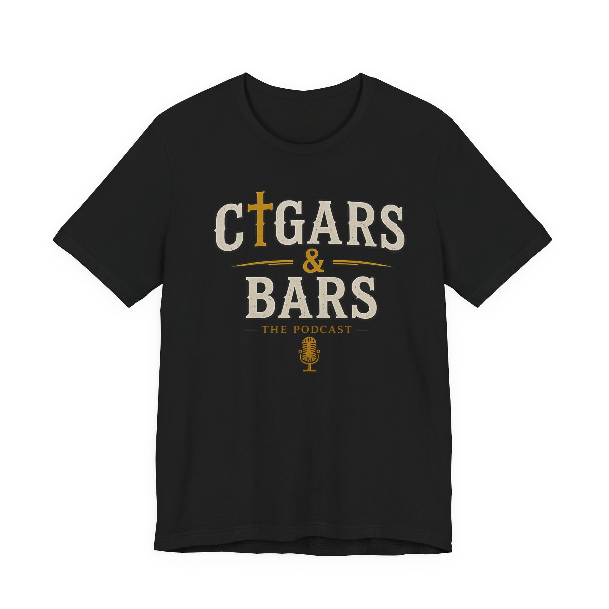 Cigars & Bars Podcast Tee — "Red Letters Brown Wrappers" Graphic T-Shirt