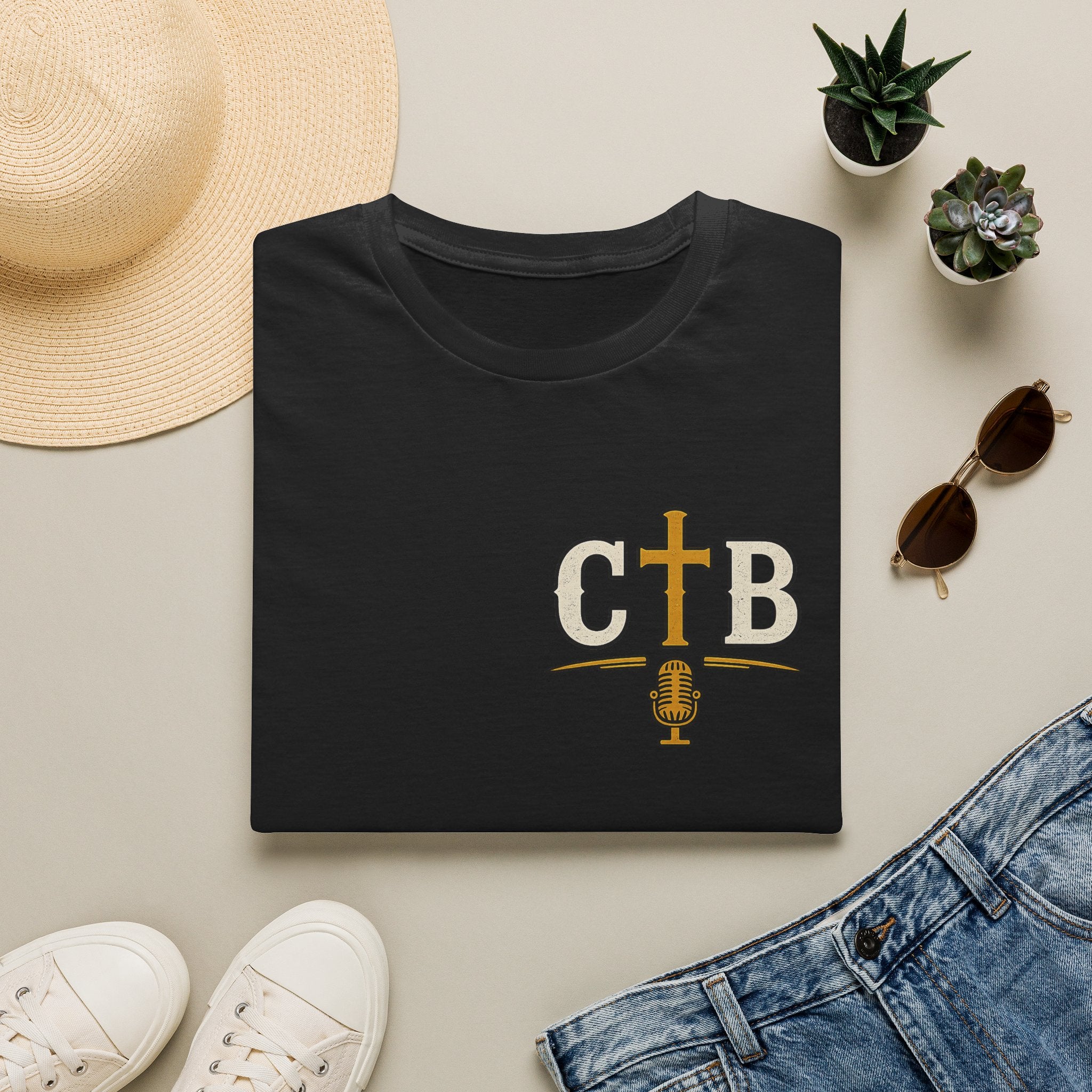 CTB Christian Podcast T-Shirt — Cross & Microphone Logo Shirt