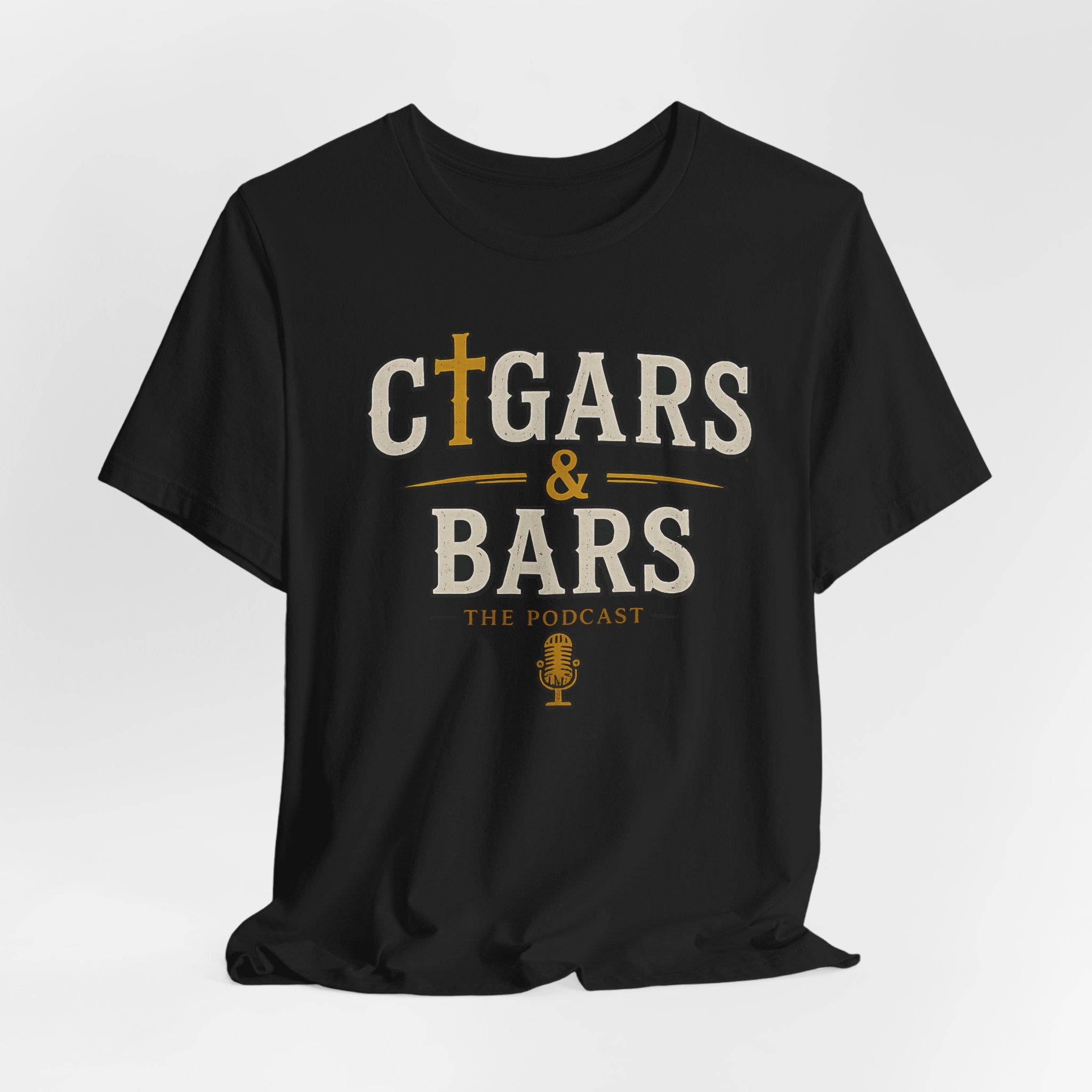 Cigars & Bars Podcast Tee — "Red Letters Brown Wrappers" Graphic T-Shirt